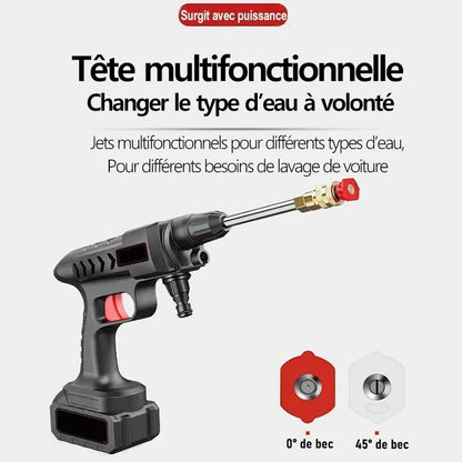 🚗💦 Powerful cleaning anywhere! Equipped with 60 BAR high voltage and a rechargeable battery.